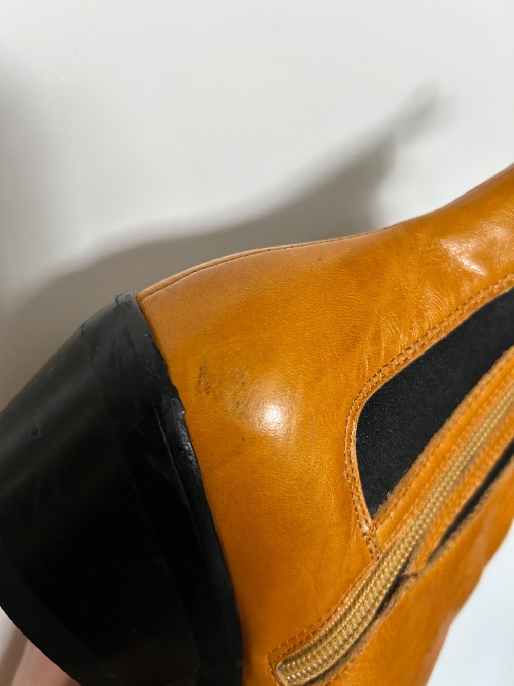 JEFFERY CAMPBELL Yellow Western Ankle Boot Leather Size 8 - Picture 6 of 6